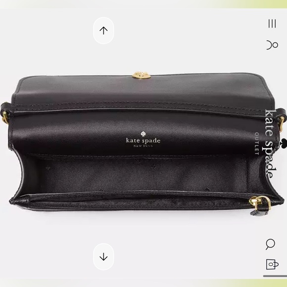 Kate spade black purse crossbody saffiano leather medium NWT - Picture 5 of 12